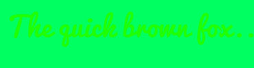 Image with Font Color 20FF00 and Background Color 00FF60
